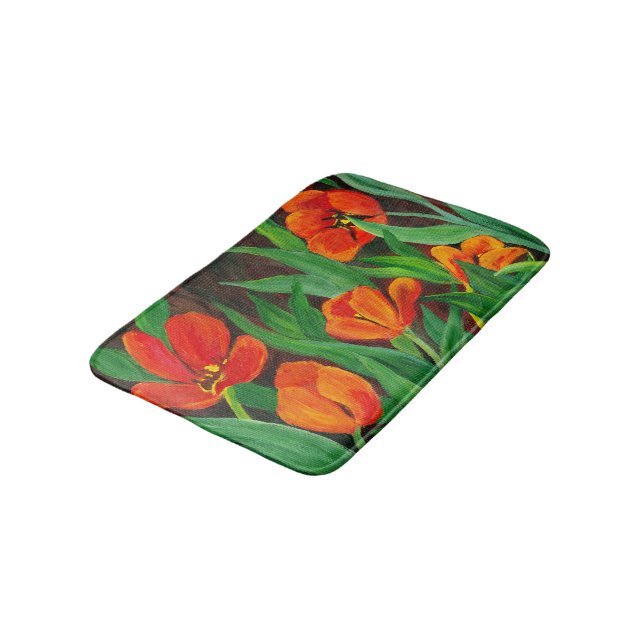 Alfombrilla De Baño Tulipanes Rojos (Angular)