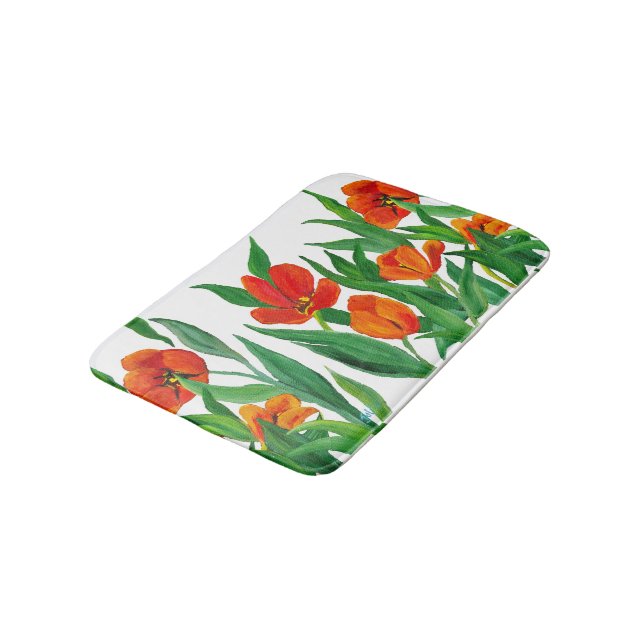 Alfombrilla De Baño Tulipanes Rojos (Angular)