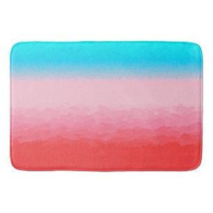 Alfombrilla De Baño Turcas y Caicos Azul y Coral Ombre
