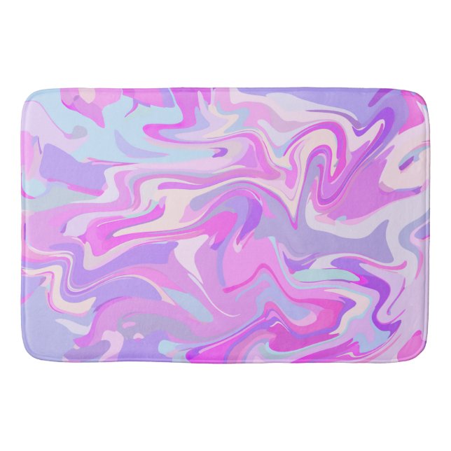 Alfombrilla De Baño Turquesa morada rosada (Anverso)