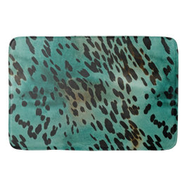 Alfombrilla De Baño Turquesa y negro