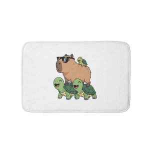 Alfombrilla De Baño Turtle Rige Capybara, curioso capibara