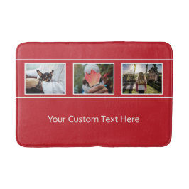 Alfombrilla De Baño TUS 3 FOTOS Y TEXTO personalizado esteras de baño