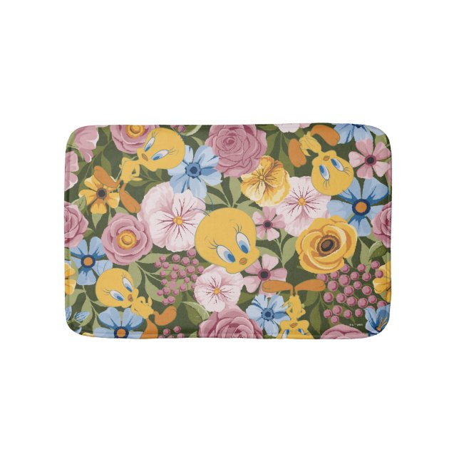 Alfombrilla De Baño TWEETY™ Floral Embroidery Pattern (Anverso)