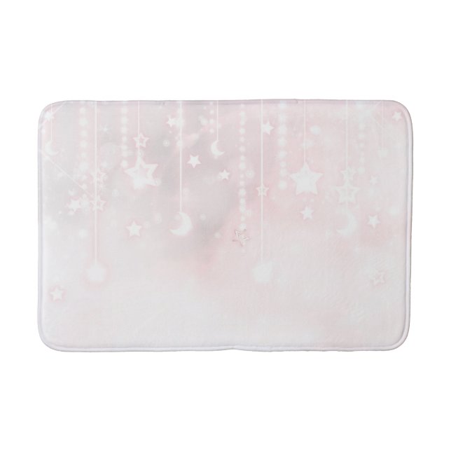 Alfombrilla De Baño Twinkle pequeña Estrella Rosa Dorada Resplandor Ce (Anverso)