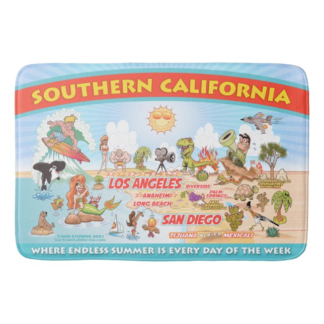 Alfombrilla De Baño Ultimate Sunny California Bath Mat (Anverso)