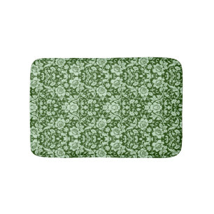 Alfombrilla De Baño Un damasco floral antiguo