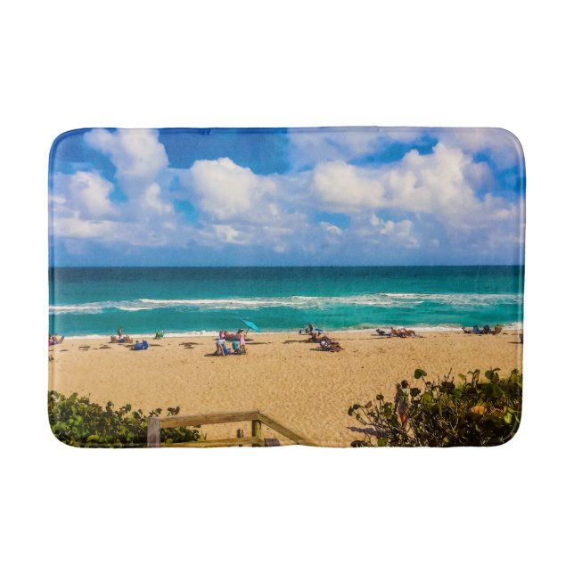 Alfombrilla De Baño Un día en la playa (Anverso)