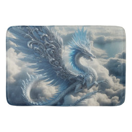 Alfombrilla De Baño Un dragón impresionante rodeado de nubes