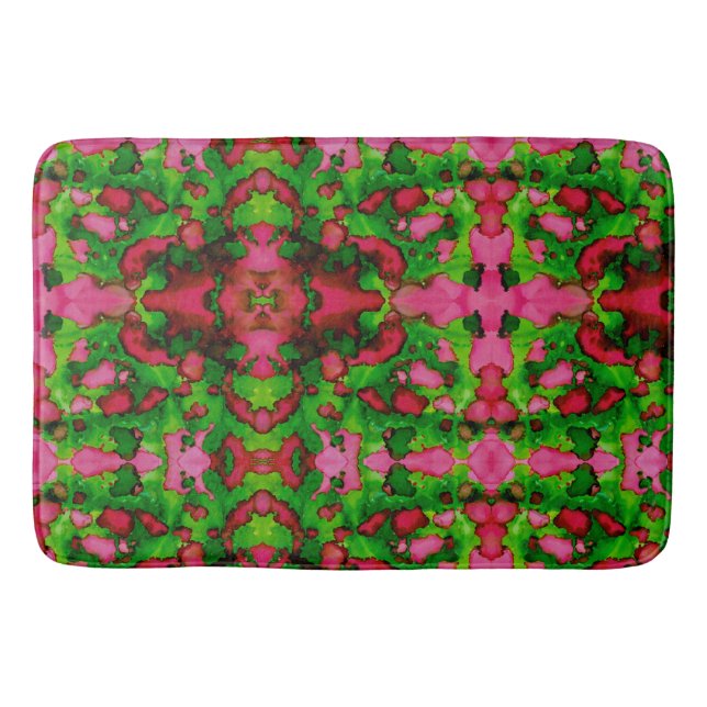 Alfombrilla De Baño Un estudio en rosa y verde (Anverso)