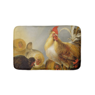 Alfombrilla De Baño Un grupo de las aves del corral, 1643