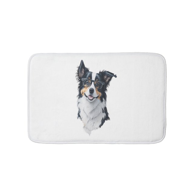 Alfombrilla De Baño Un lindo perro en la frontera (Anverso)