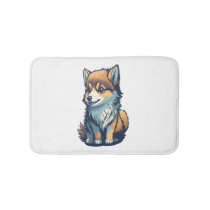Alfombrilla De Baño Un pequeño y lindo cachorro