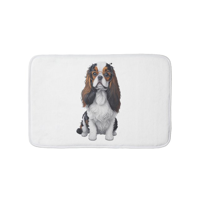 Alfombrilla De Baño Un perro lindo Rey Charles Spaniel (Anverso)