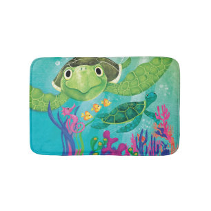 Alfombrilla De Baño Un rescate de la tortuga de mar