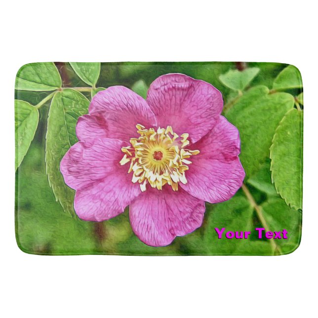 Alfombrilla De Baño Un Rosa salvaje (Anverso)
