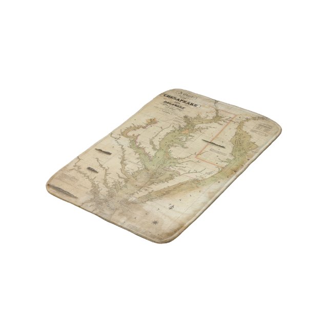Alfombrilla De Baño Una carta del Chesapeake y de las bahías de (Angular)