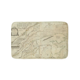 Alfombrilla De Baño Una carta exacta del río St Lawrence