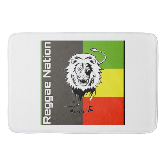 Alfombrilla De Baño Una Nación Reggae Bath Mat (Gris) (Anverso)