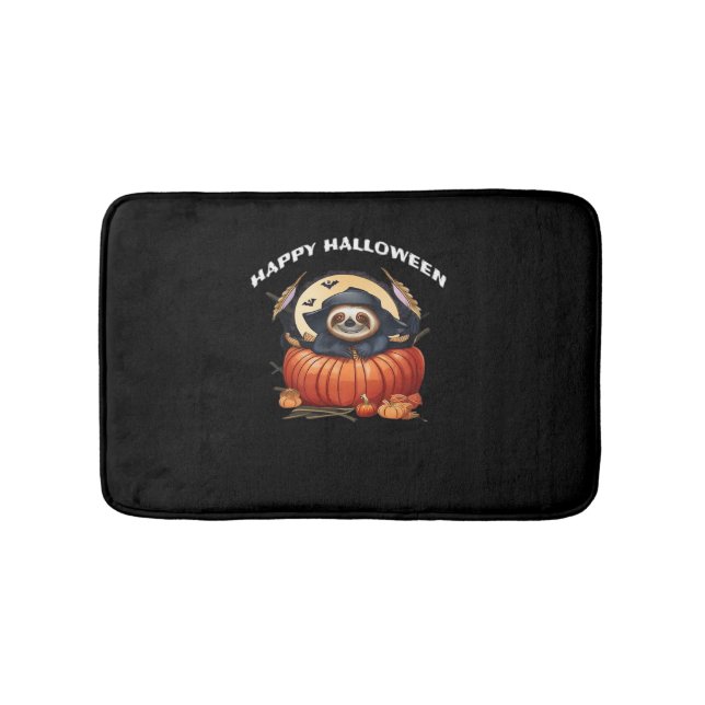 Alfombrilla De Baño Una pereza divertida celebrando Halloween Esencial (Anverso)