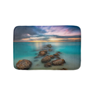 Alfombrilla De Baño Una puesta del sol hermosa sobre turcos y Caicos