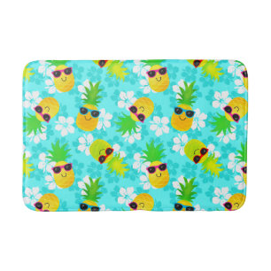 Alfombrilla De Baño Unas piñas tropicales de verano divertidas