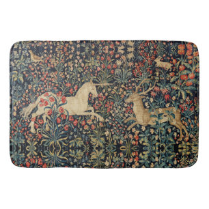 ALFOMBRILLA DE BAÑO UNICORN Y DEER,FLORES,FLORES DE ANIMALES FORESTALE