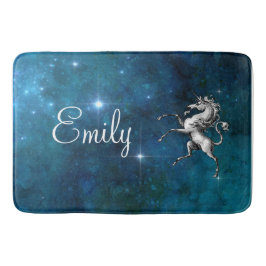 Alfombrilla De Baño Unicornio Celestial Personalizable 