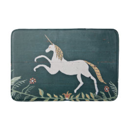 Alfombrilla De Baño Unicornio del vintage