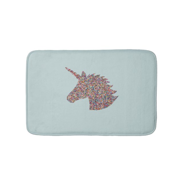 Alfombrilla De Baño Unicornio Sprinkles turquesa Mat (Anverso)