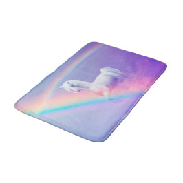 Alfombrilla De Baño Unicornio y arco iris