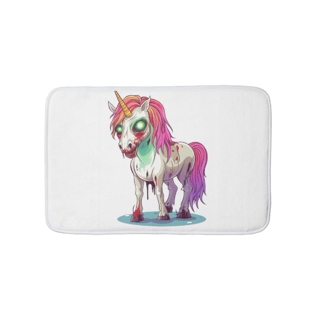 Alfombrilla De Baño  Unicornio Zombie (Anverso)