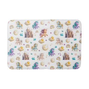 Alfombrilla De Baño Unicorns & Fairytale Castle - Fantasy Bathroom