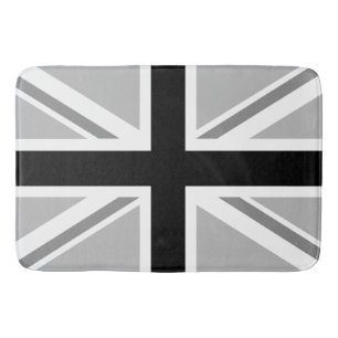 Alfombrilla De Baño Union Jack monocromático/diseño de la bandera