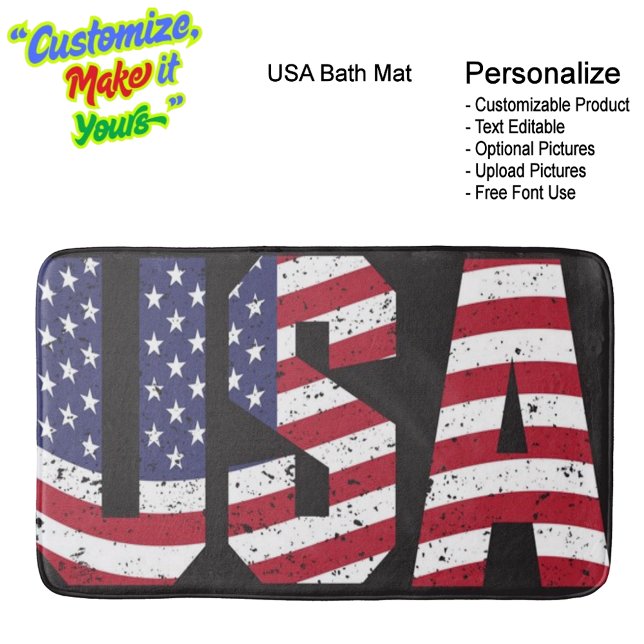 Alfombrilla De Baño United States of America Flag Bath Mat (United States of America Flag Bath Mat.)