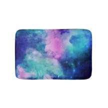 Universo de nebulosa de estrellas rosa azul Espaci