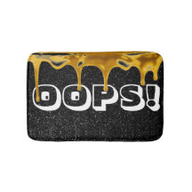 ¡UPS! Funny Paint Spill Sparkle Bath Mat
