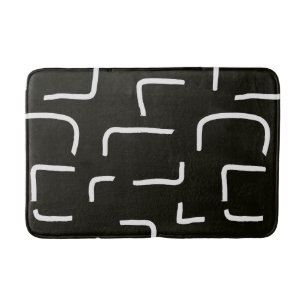Alfombrilla De Baño Urban Geo Onyx Neutral Patrón de Blender