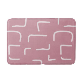 Alfombrilla De Baño Urban Geo | Rubor Silenciado | Patrón de Licuadora