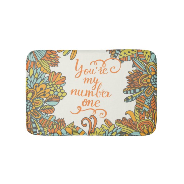 Alfombrilla De Baño Usted es mi número uno (Anverso)
