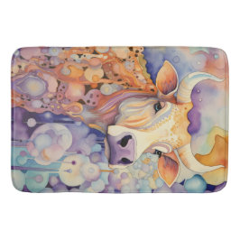 Alfombrilla De Baño Vaca de acuarela Bubbly suave