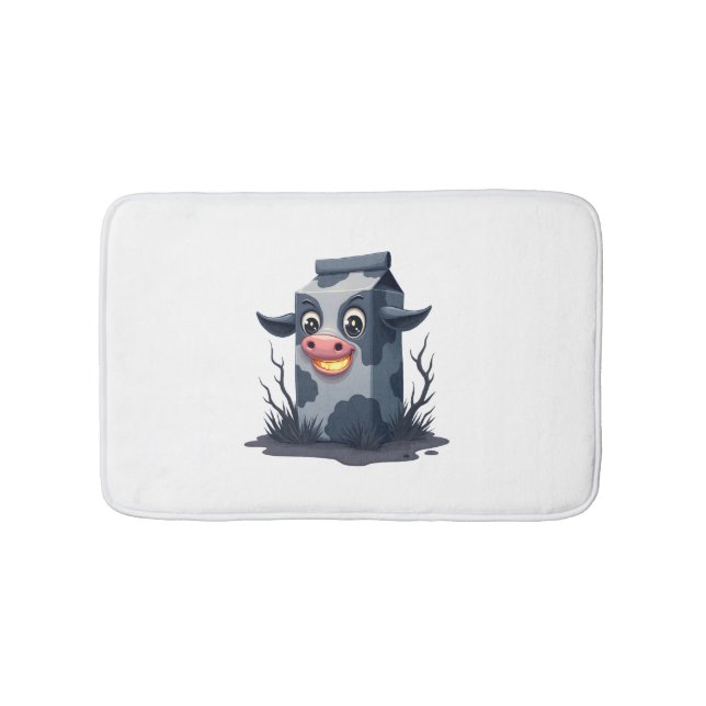 Alfombrilla De Baño Vaca de cartón de leche maldición (Anverso)