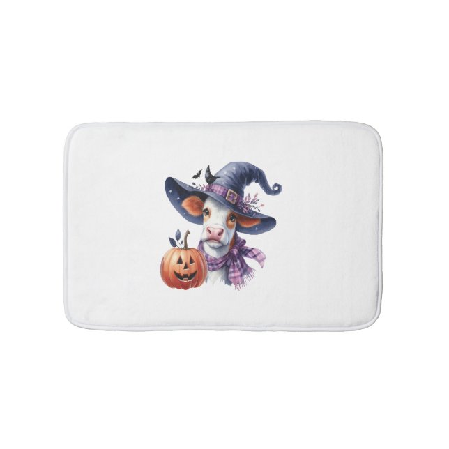 Alfombrilla De Baño Vaca de Halloween con caída (Anverso)
