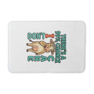 Alfombrilla De Baño Vaca Divertida 99% De Probabilidad No Me Importa G