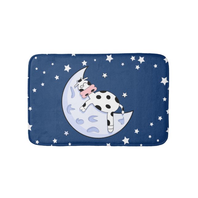 Alfombrilla De Baño Vaca sobre la luna (Anverso)