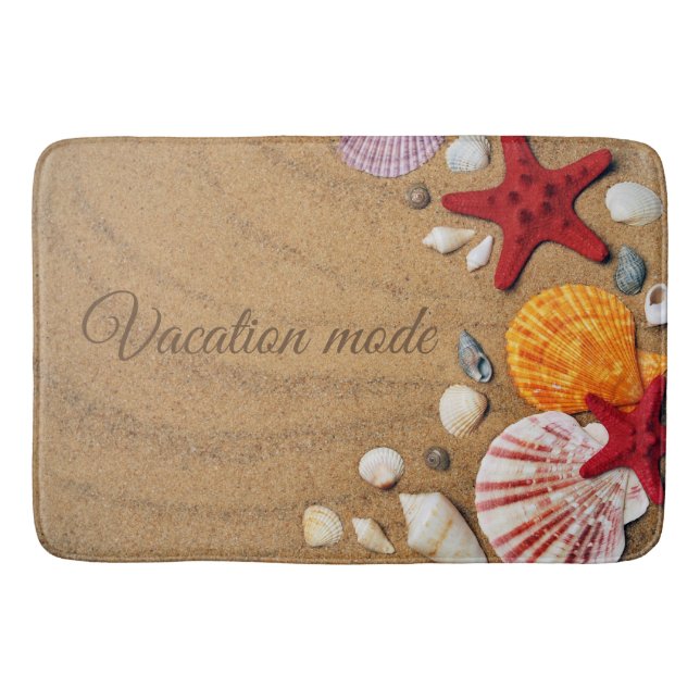 Alfombrilla De Baño Vacaciones costeras marinas tropicales en el océan (Anverso)