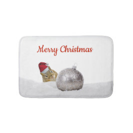 Alfombrilla De Baño Vacaciones de los Navidades de plata y nieve de Ch