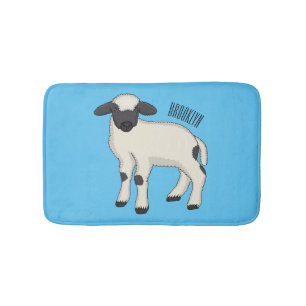 Alfombrilla De Baño Valais Blacknose ilustracion personalizado ovino