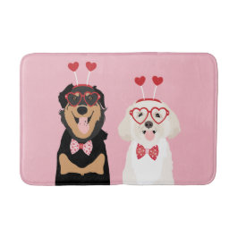 Alfombrilla De Baño Valentine Dogs Rottweiler Maltipoo Puppy