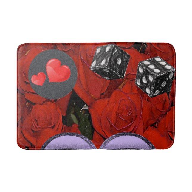 Alfombrilla De Baño valentines dice baño batmat (Anverso)